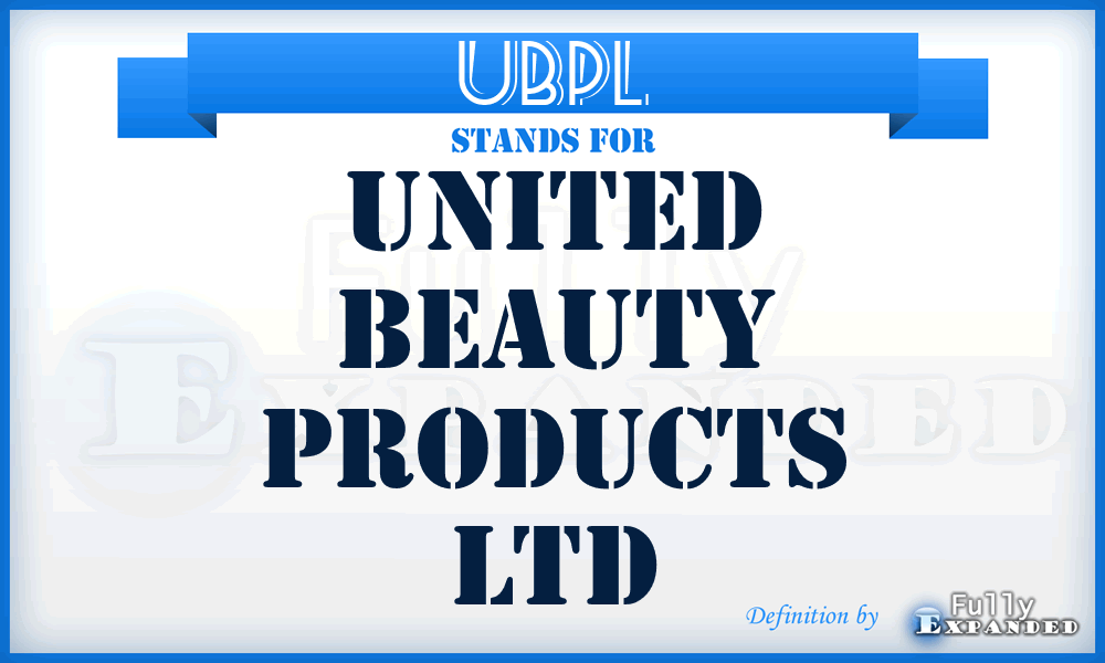 UBPL - United Beauty Products Ltd