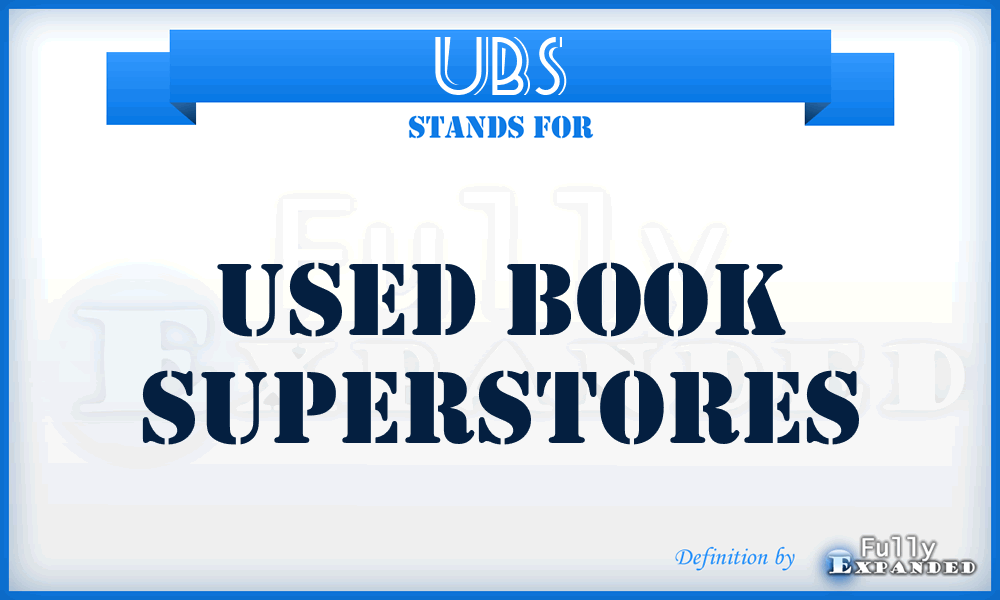UBS - Used Book Superstores