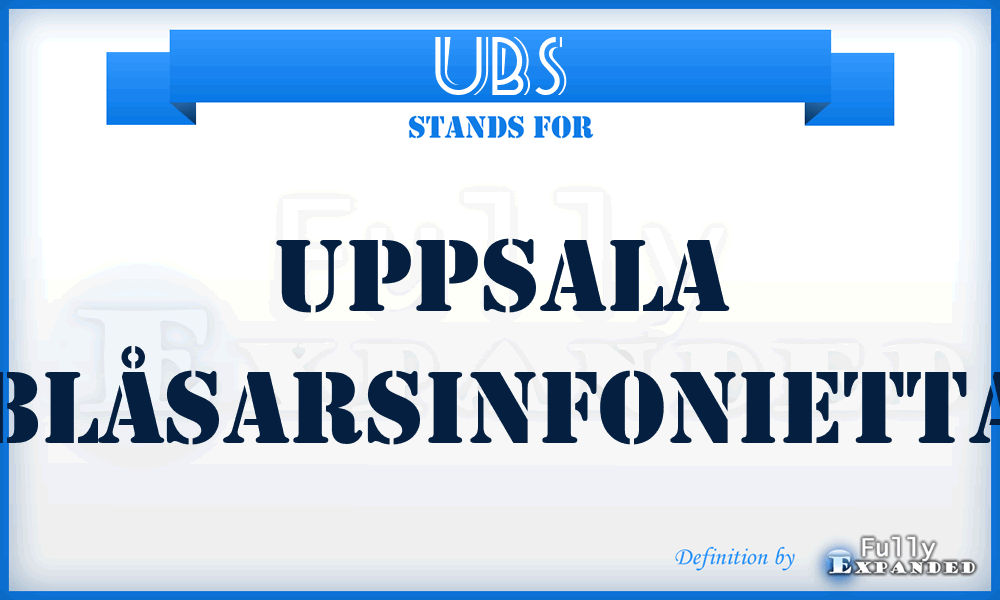 UBS - Uppsala BlåsarSinfonietta