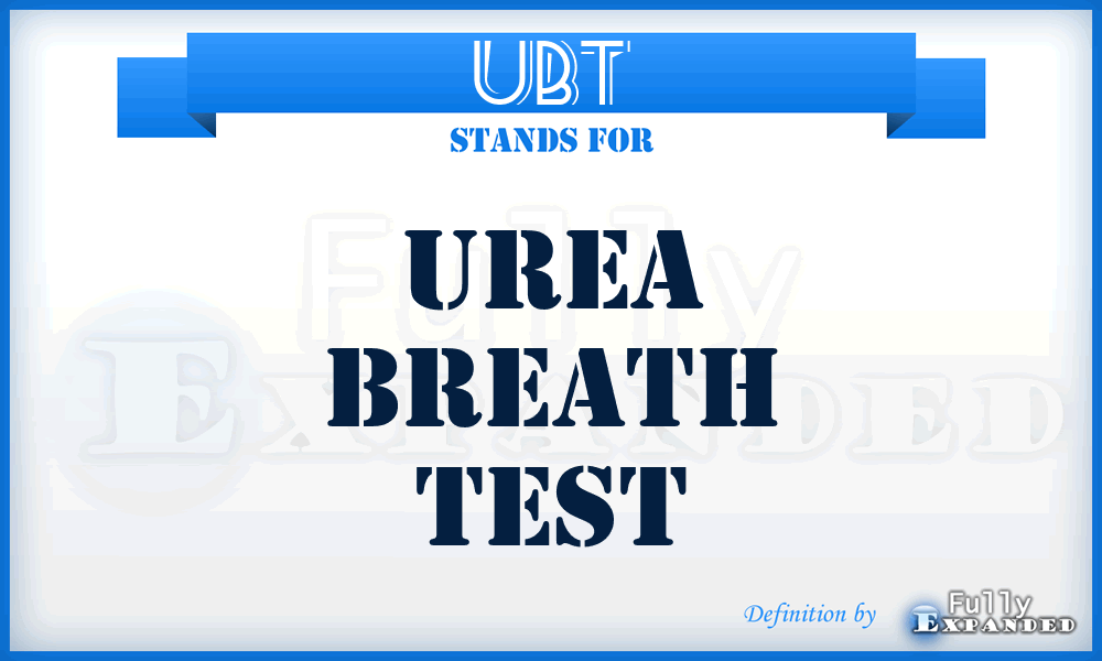 UBT - Urea Breath Test