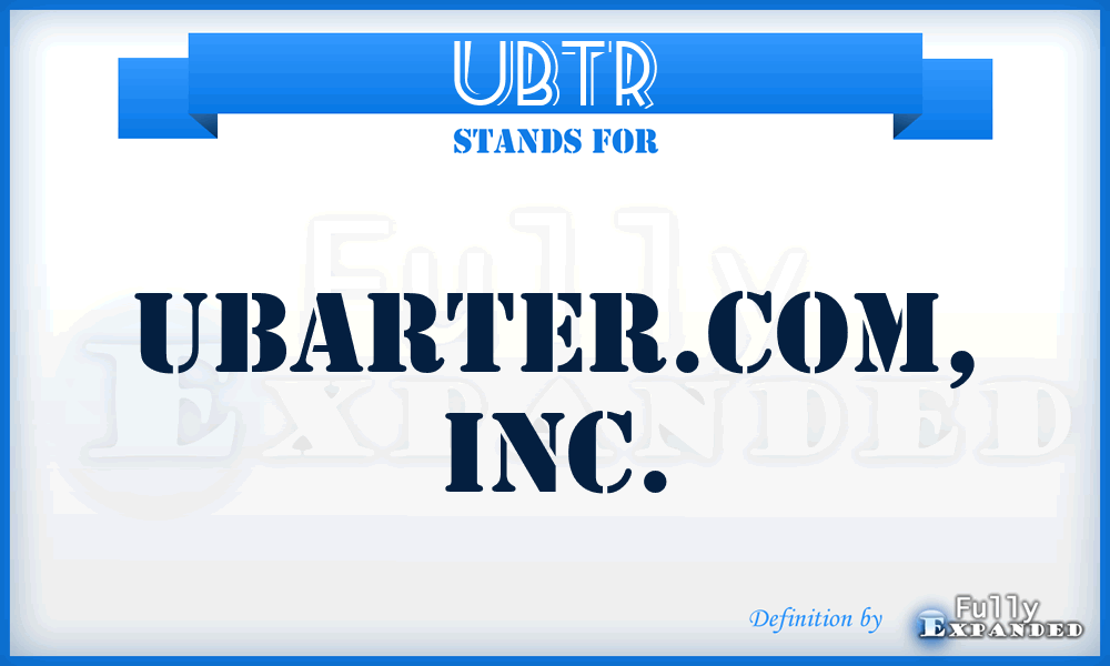UBTR - UBarter.Com, Inc.