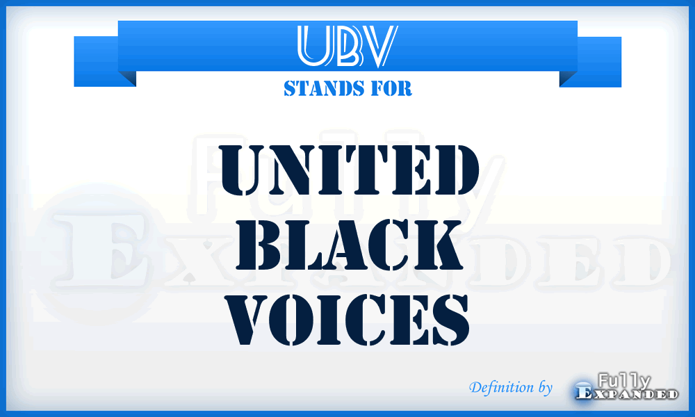 UBV - United Black Voices
