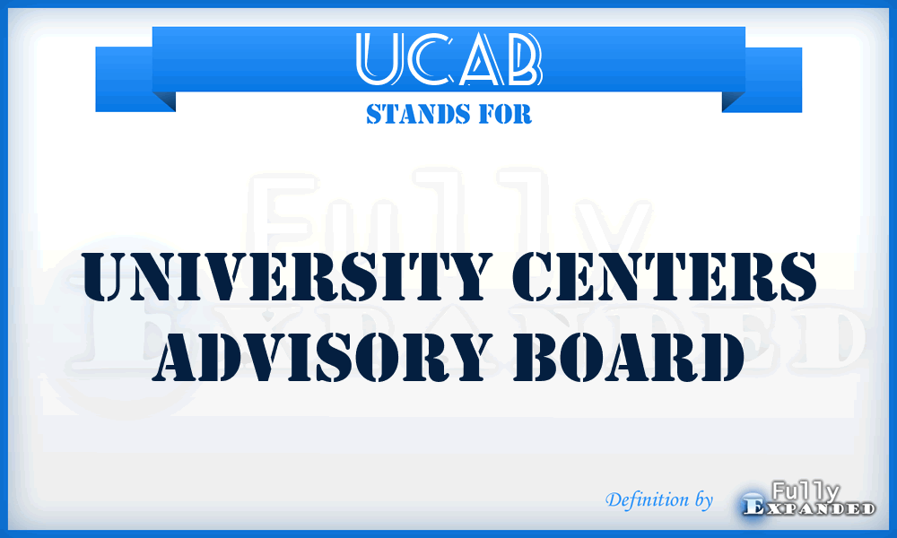 UCAB - University Centers Advisory Board