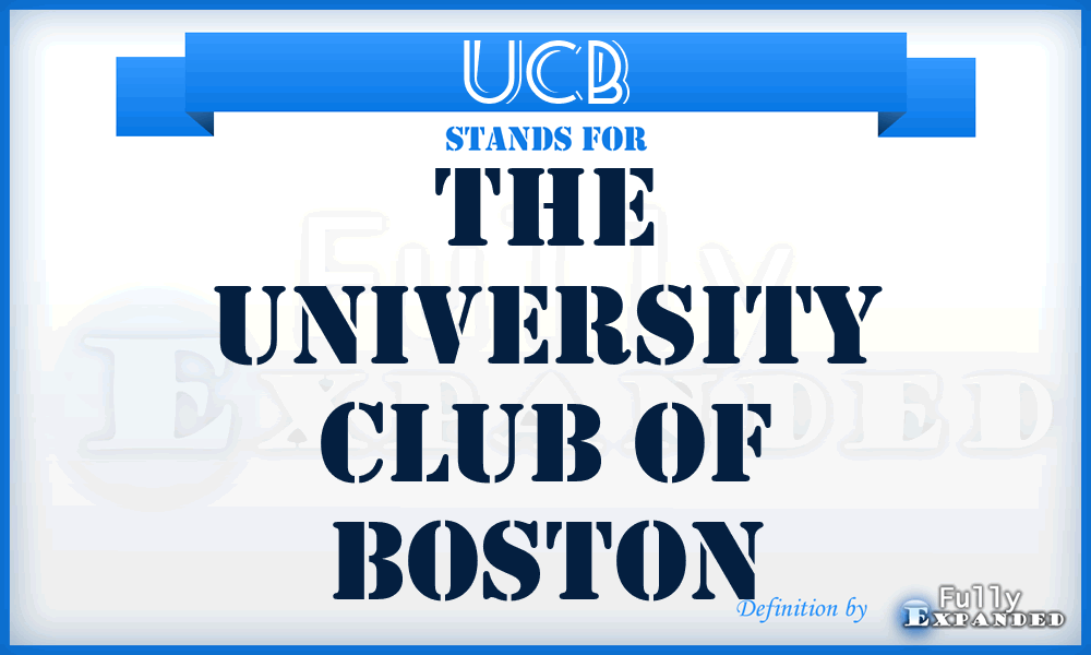 UCB - The University Club of Boston