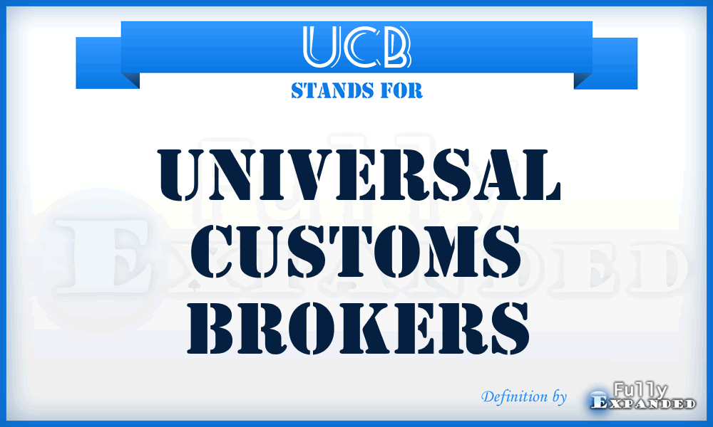 UCB - Universal Customs Brokers