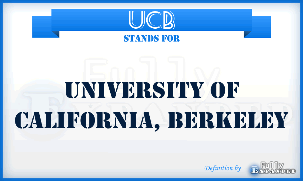 UCB - University of California, Berkeley