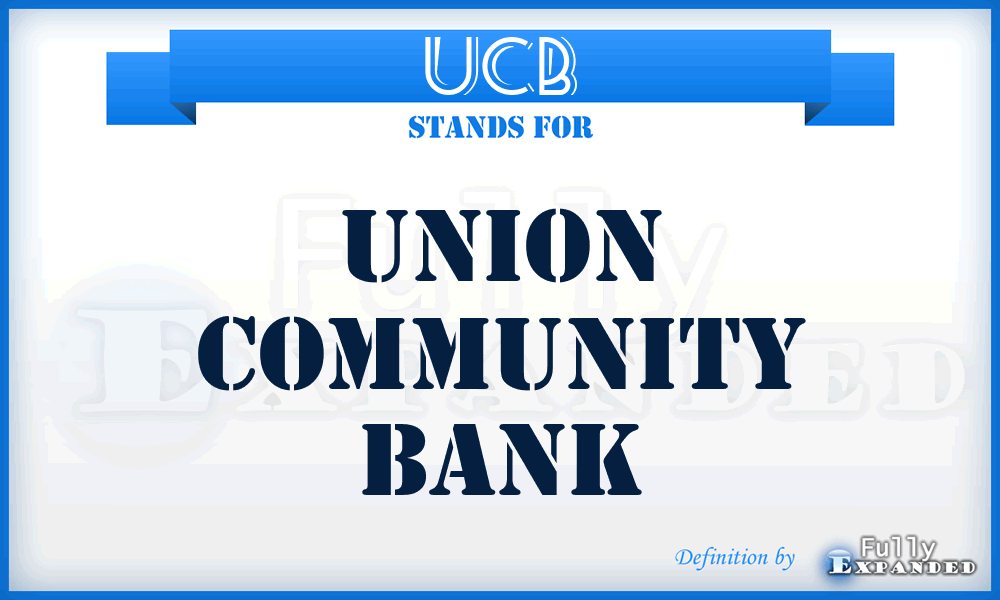 UCB - Union Community Bank