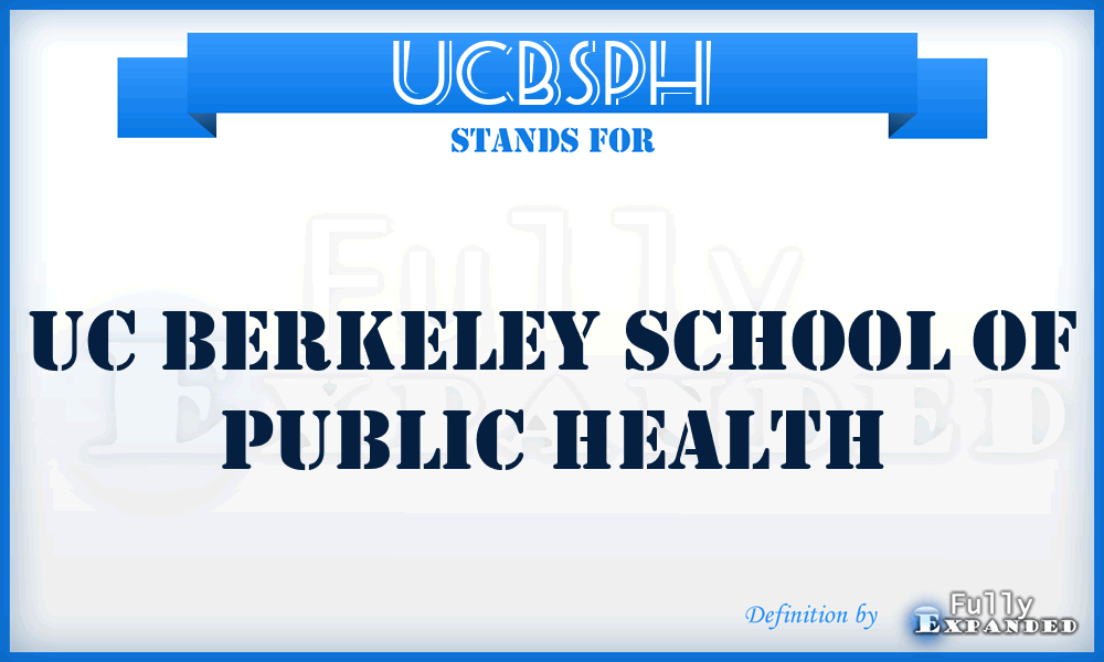 UCBSPH - UC Berkeley School of Public Health