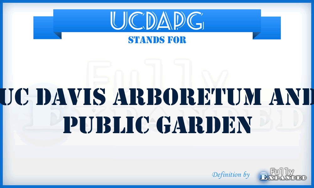 UCDAPG - UC Davis Arboretum and Public Garden