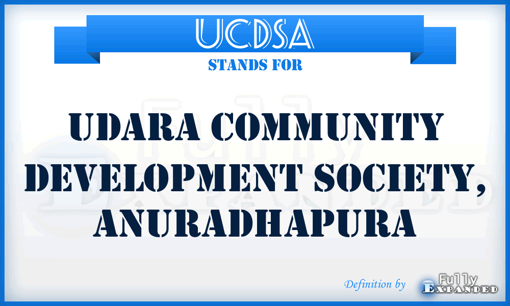 UCDSA - Udara Community Development Society, Anuradhapura