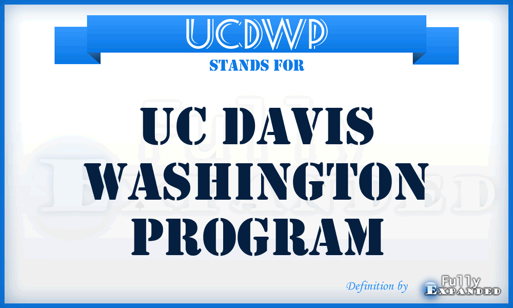 UCDWP - UC Davis Washington Program