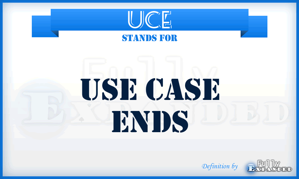 UCE - Use Case Ends