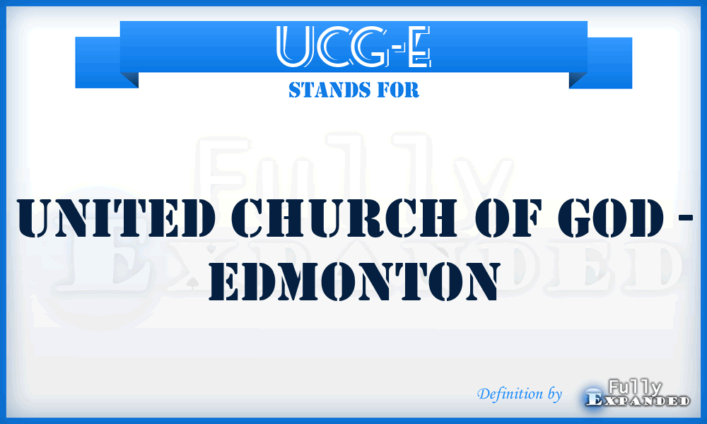 UCG-E - United Church of God - Edmonton