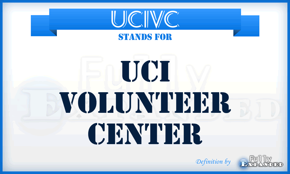 UCIVC - UCI Volunteer Center