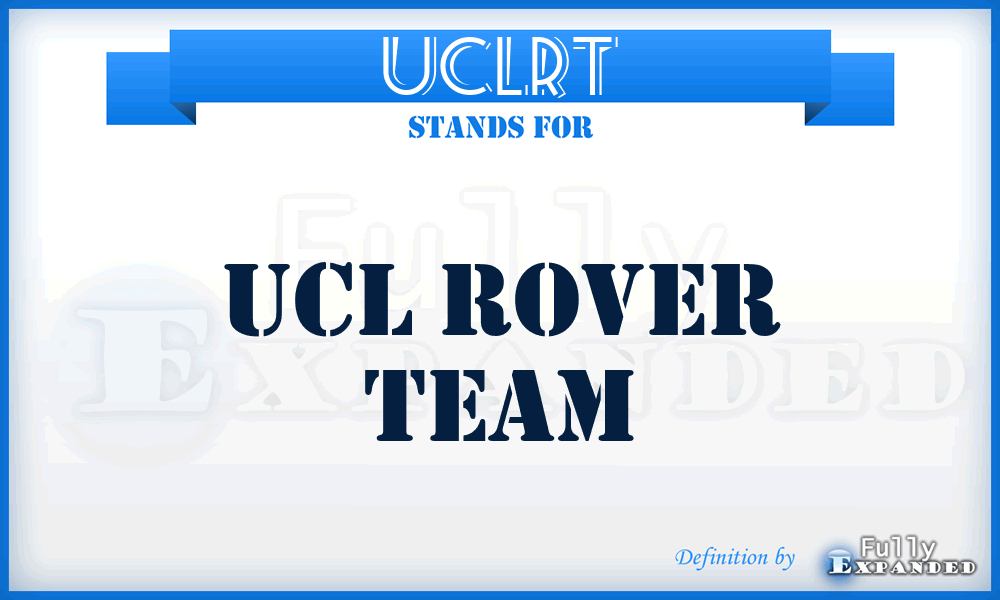 UCLRT - UCL Rover Team