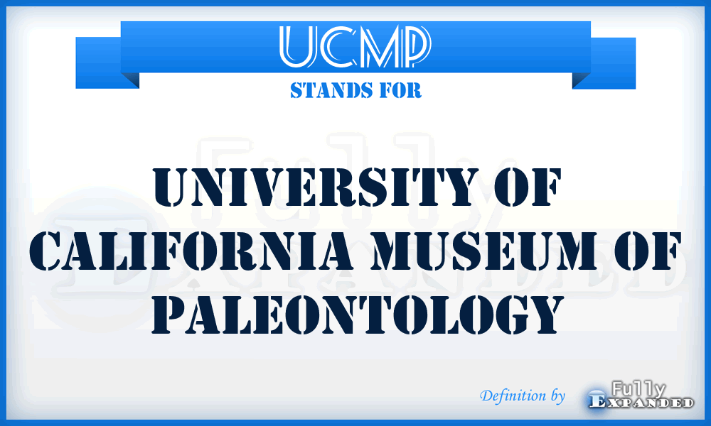 UCMP - University of California Museum of Paleontology