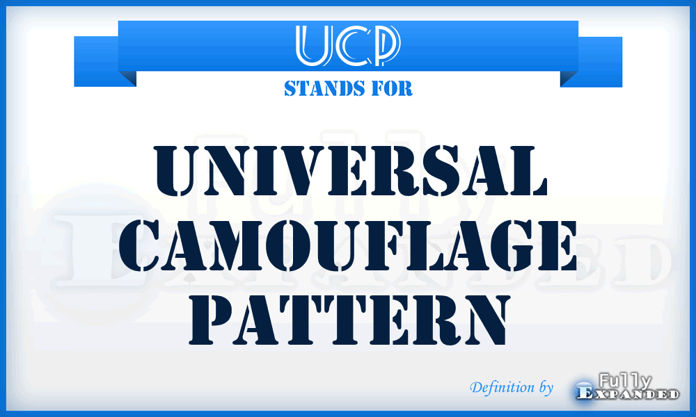 UCP - Universal Camouflage Pattern