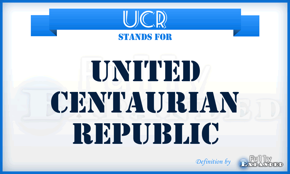 UCR - United Centaurian Republic
