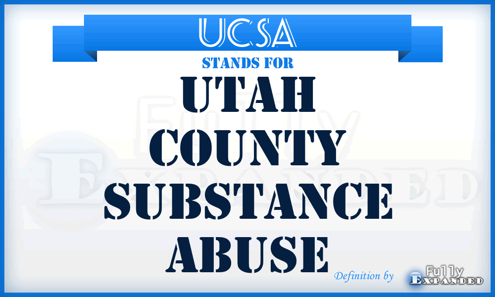 UCSA - Utah County Substance Abuse