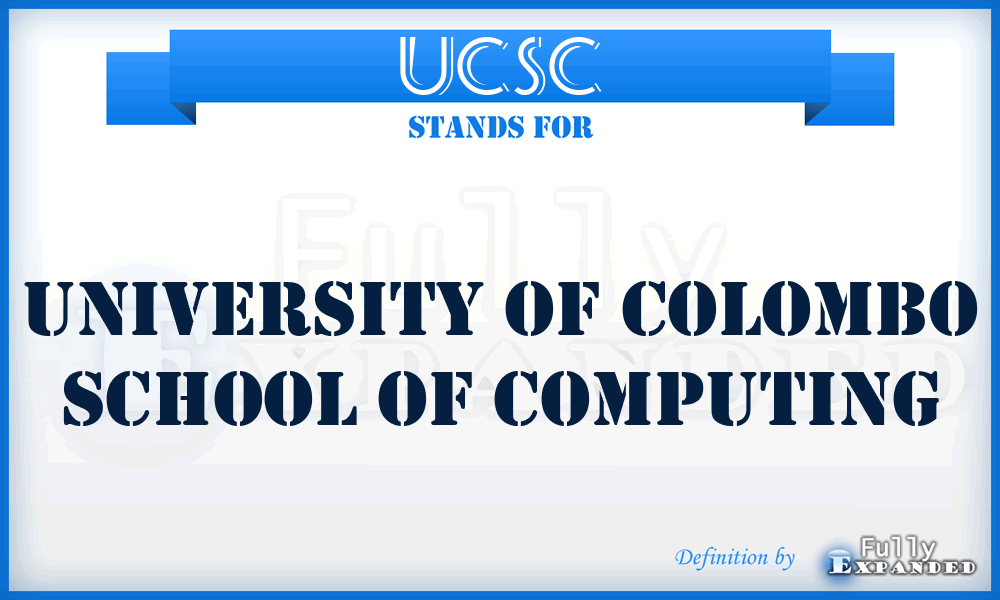 UCSC - University of Colombo School of Computing
