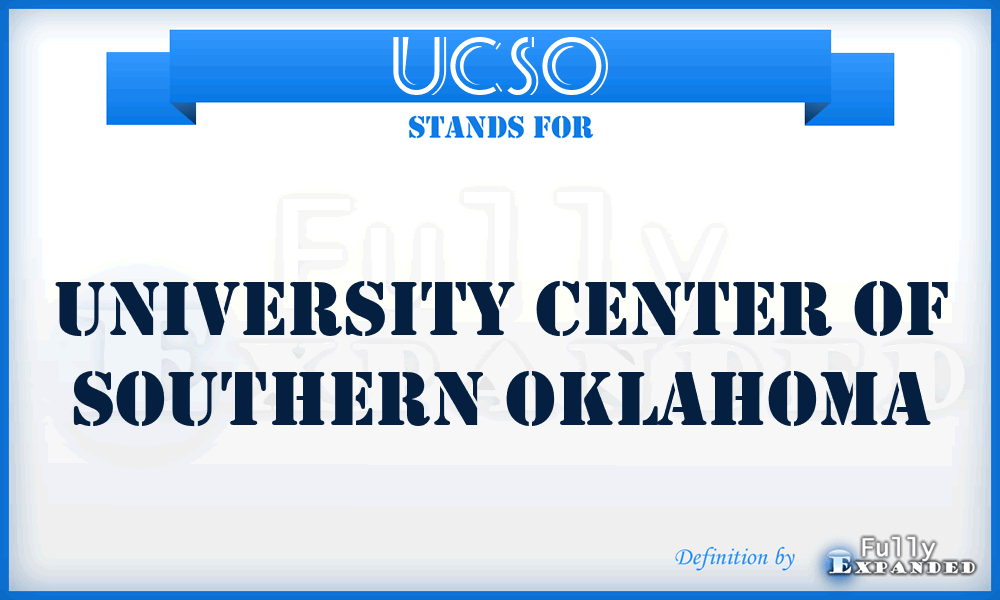 UCSO - University Center of Southern Oklahoma