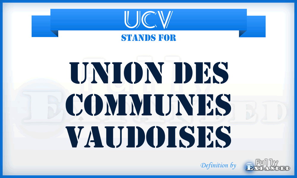UCV - Union des communes Vaudoises