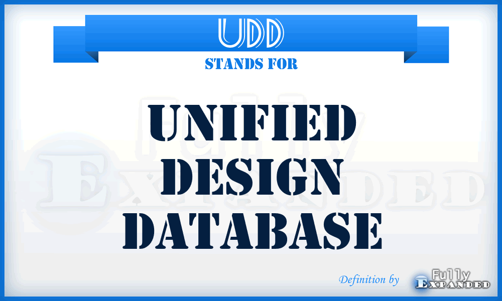 UDD - Unified Design Database