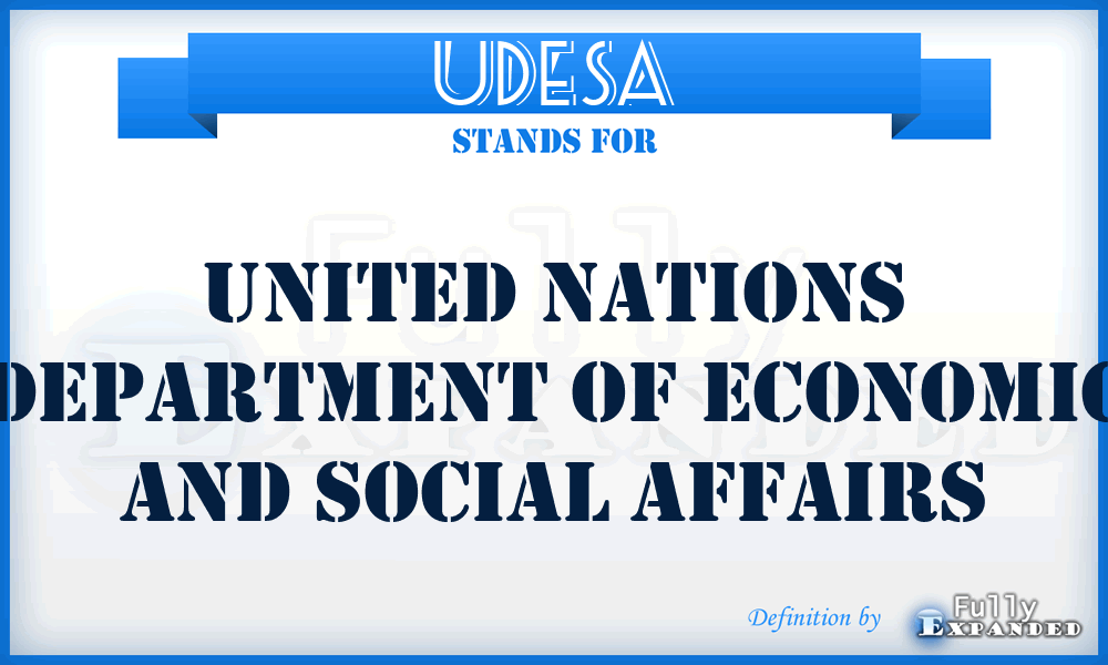 UDESA - United Nations Department of Economic and Social Affairs