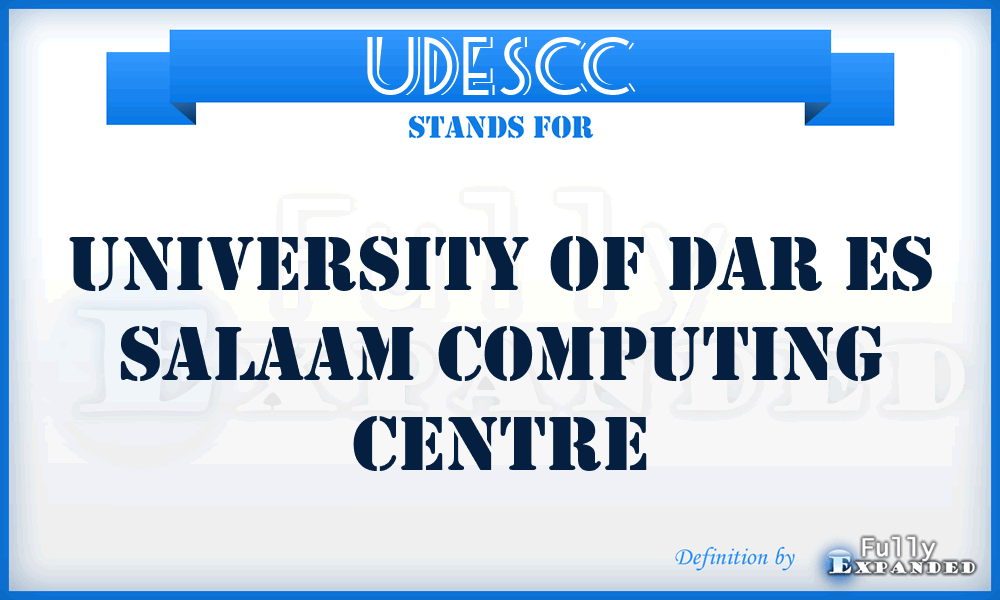 UDESCC - University of Dar Es Salaam Computing Centre