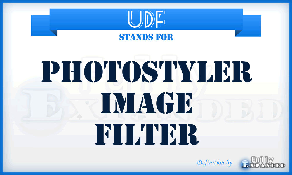 UDF - Photostyler Image Filter