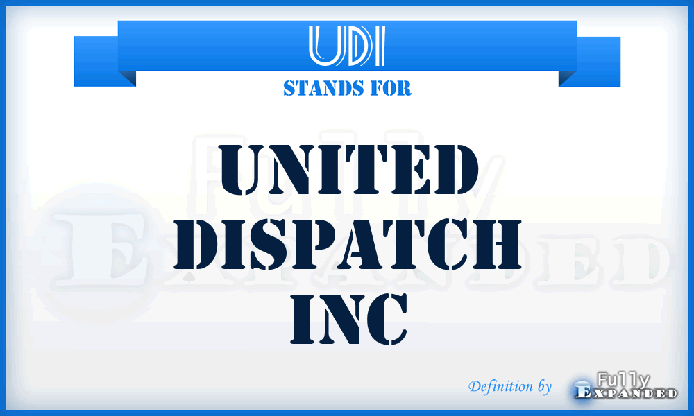 UDI - United Dispatch Inc