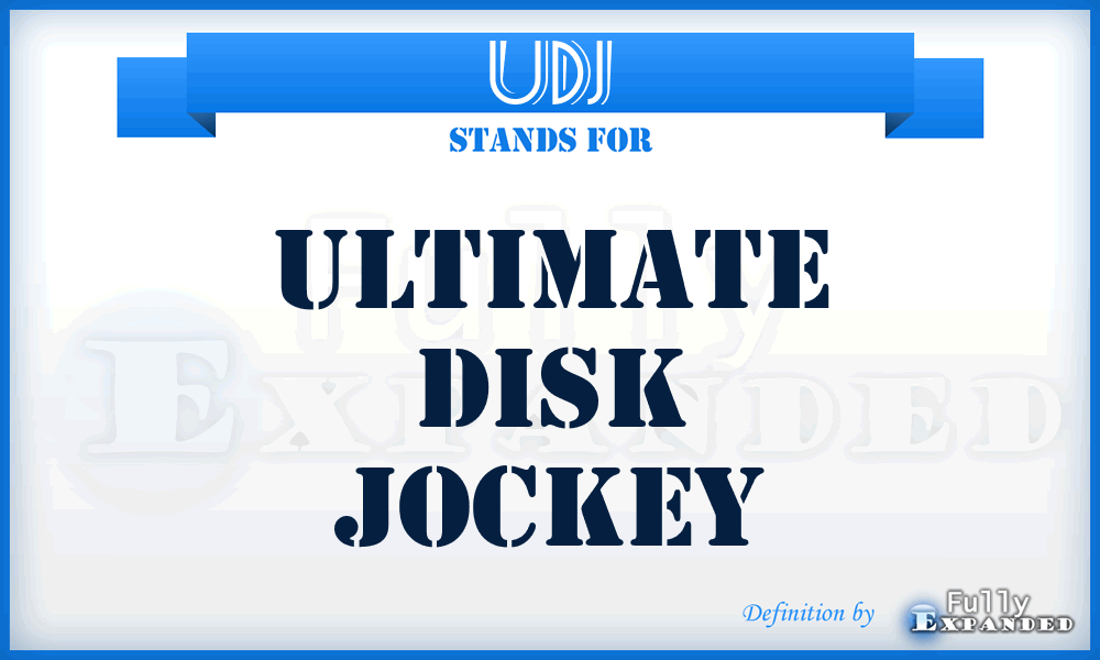 UDJ - Ultimate Disk Jockey