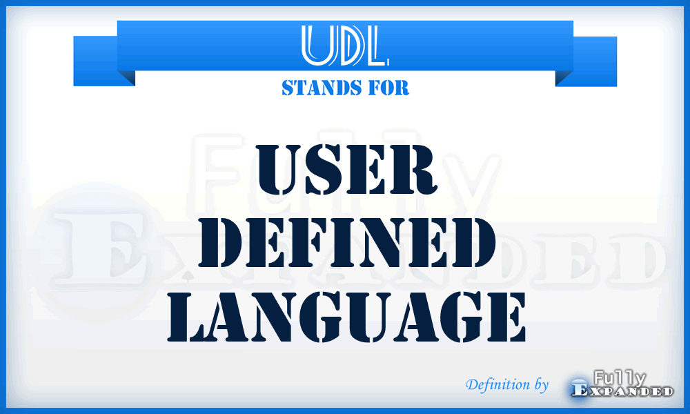UDL - User Defined Language