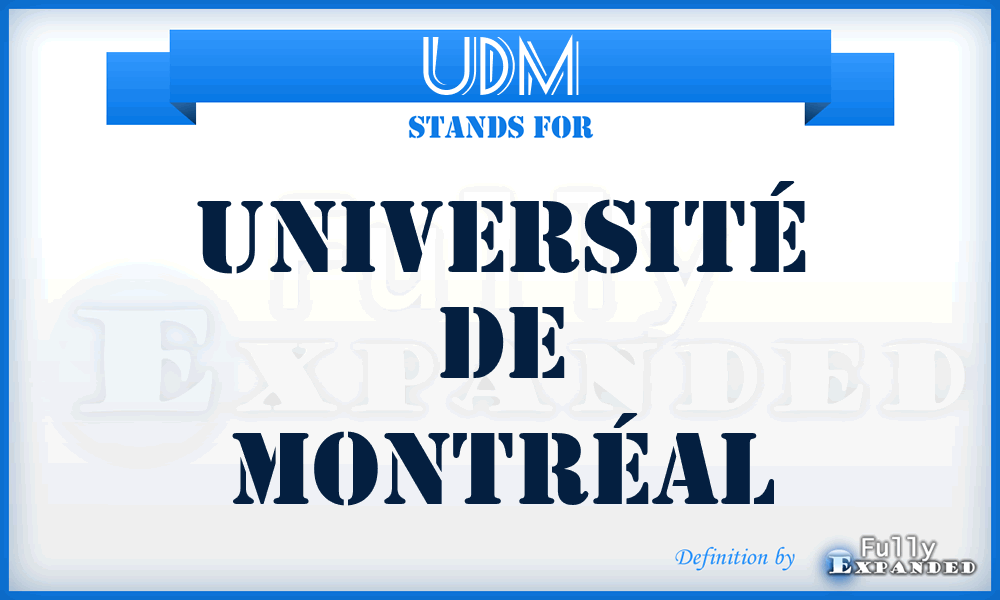 UDM - Université de Montréal