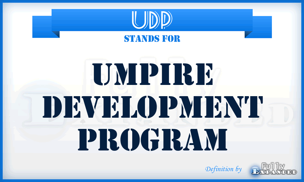 UDP - Umpire Development Program
