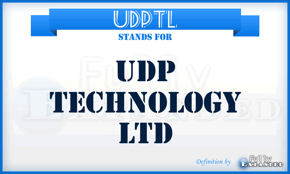 UDPTL - UDP Technology Ltd