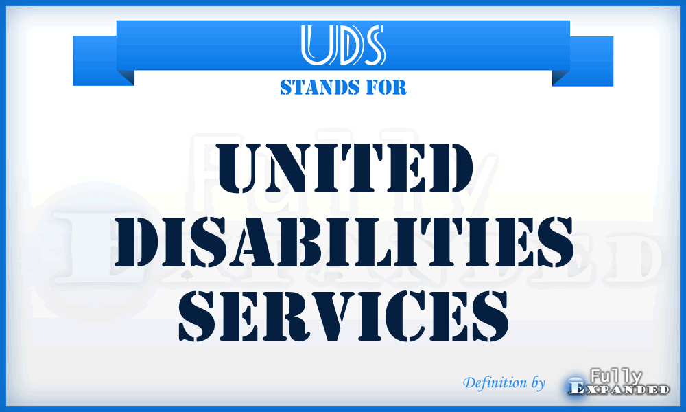 UDS - United Disabilities Services