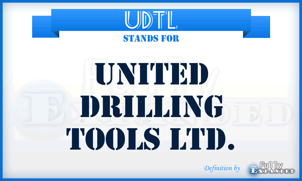 UDTL - United Drilling Tools Ltd.