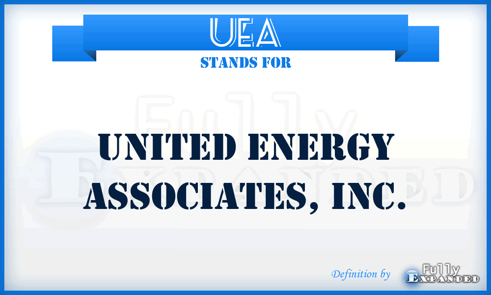 UEA - United Energy Associates, Inc.