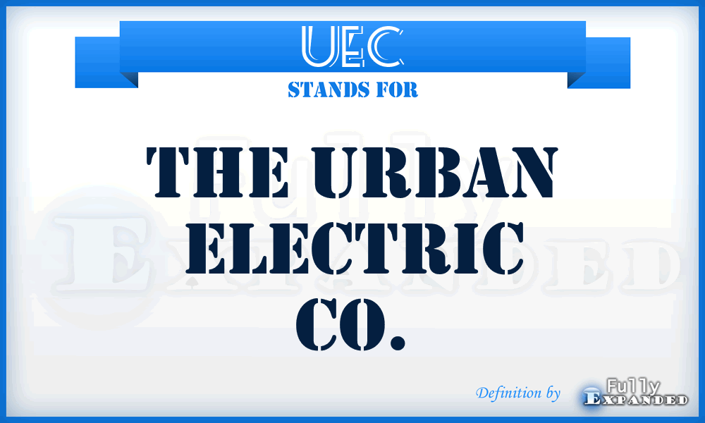 UEC - The Urban Electric Co.