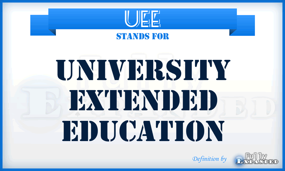 UEE - University Extended Education