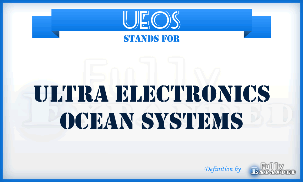 UEOS - Ultra Electronics Ocean Systems