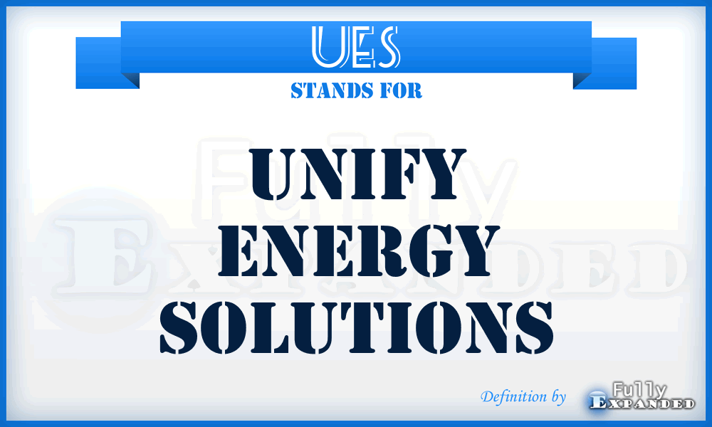 UES - Unify Energy Solutions