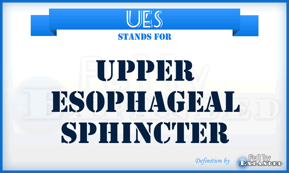 UES - Upper Esophageal Sphincter