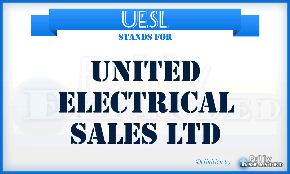 UESL - United Electrical Sales Ltd