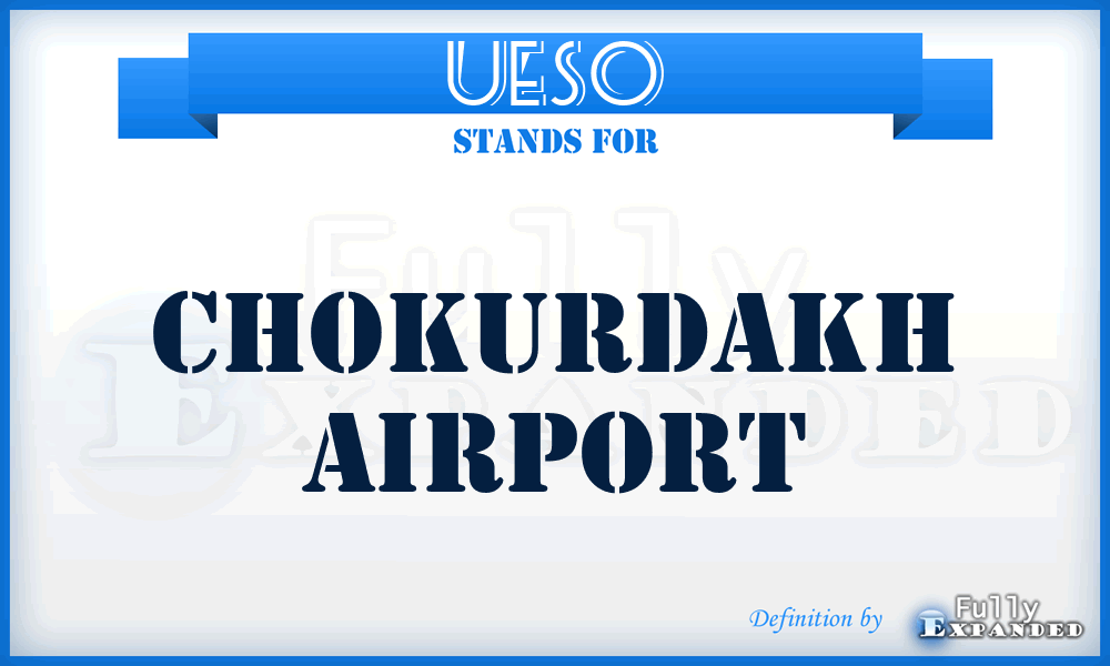 UESO - Chokurdakh airport