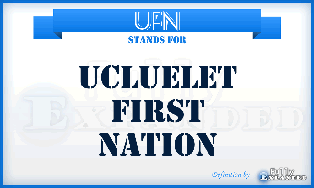 UFN - Ucluelet First Nation