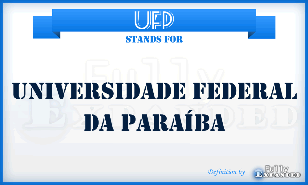 UFP - Universidade Federal da Paraíba