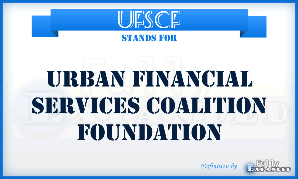 UFSCF - Urban Financial Services Coalition Foundation