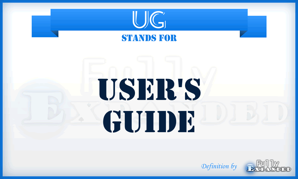 UG - User's Guide
